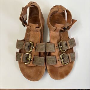 Olukai Sandals Women's Beufort 6.5 Brown Leather Strappy Gladiator